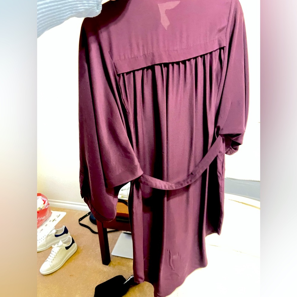 3/4 Short Balloon Sleeved Shirt Dress.